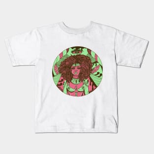 Pink Mint Kemet Warrior Kids T-Shirt